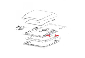 Dometic Mini Heki montageraam 43-60mm cr.wit