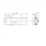 Jokon Achterlicht 561 Rem/ Knipper/ Mist/ Achteruitrij 4-Vaks Inbouw Jokon Achterlicht 561 Rem/ Knipper/ Mist/ Achteruitrij 4-Vaks Inbouw