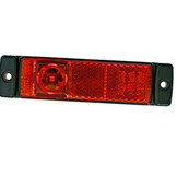 Hella Markering LED met Reflector Rechthoekig Opbouw Rood 5mtr Kabel Hella Markering LED met Reflector Rechthoekig Opbouw Rood 5mtr Kabel