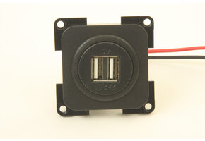 Presto Contactdoos 2x USB Lader 12V Inbouw S-10.000 Zwart