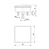 Jokon Remlicht/Achterlicht LED 280 Vierkant Wit