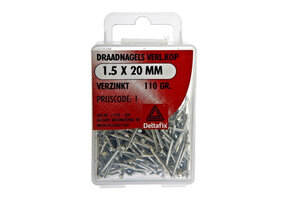 Deltafix Draadnagels Verloren Kop 1.5x20mm Verzinkt
