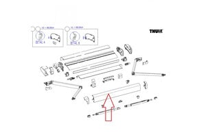Thule leadrail 6200 Wit 4,0 mtr