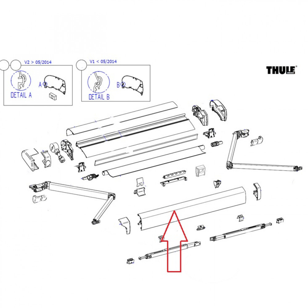 Thule leadrail 6200 Wit 4,0 mtr Thule leadrail 6200 Wit 4,0 mtr