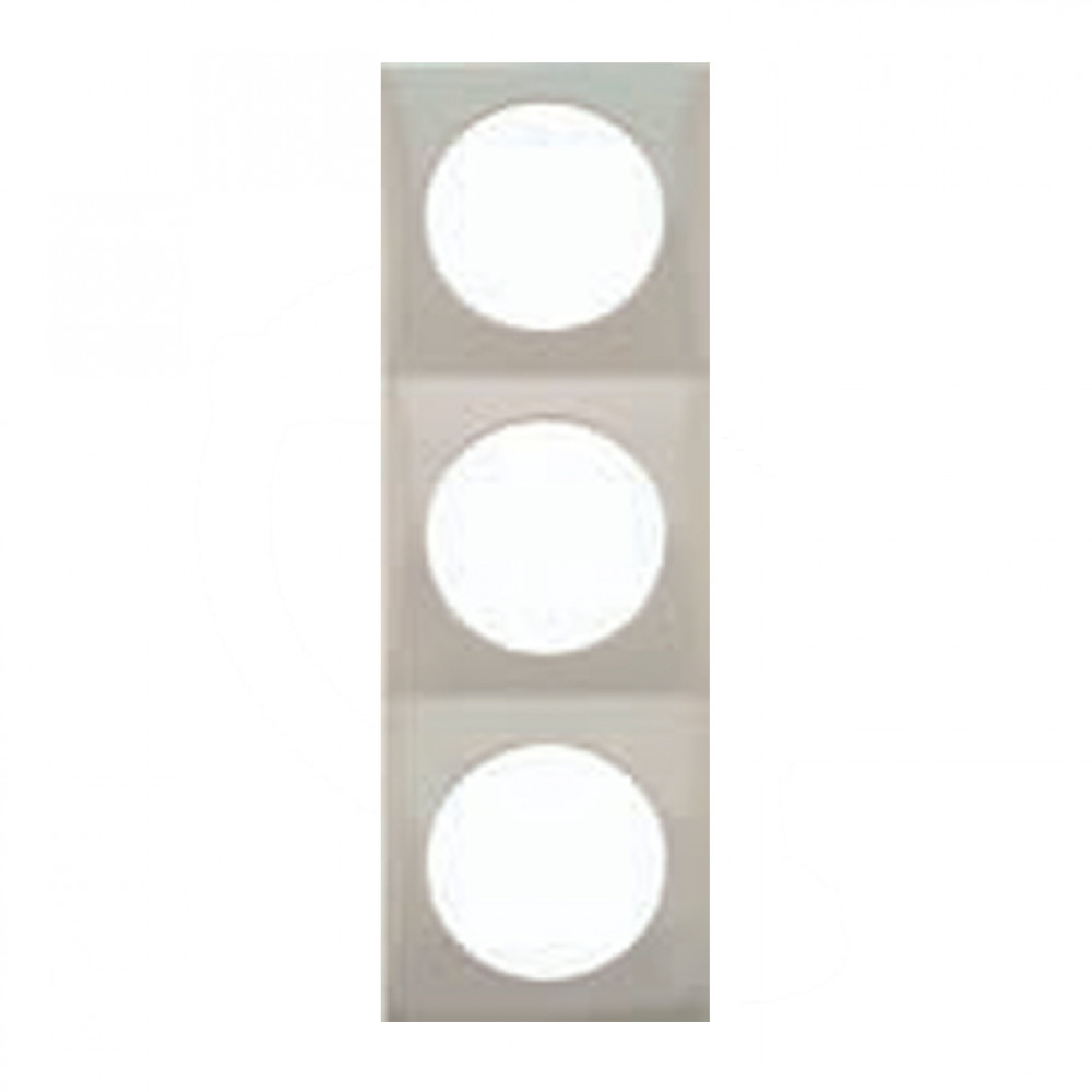 Berker Afdekraam Flow 3-Vaks Chroom Gelakt