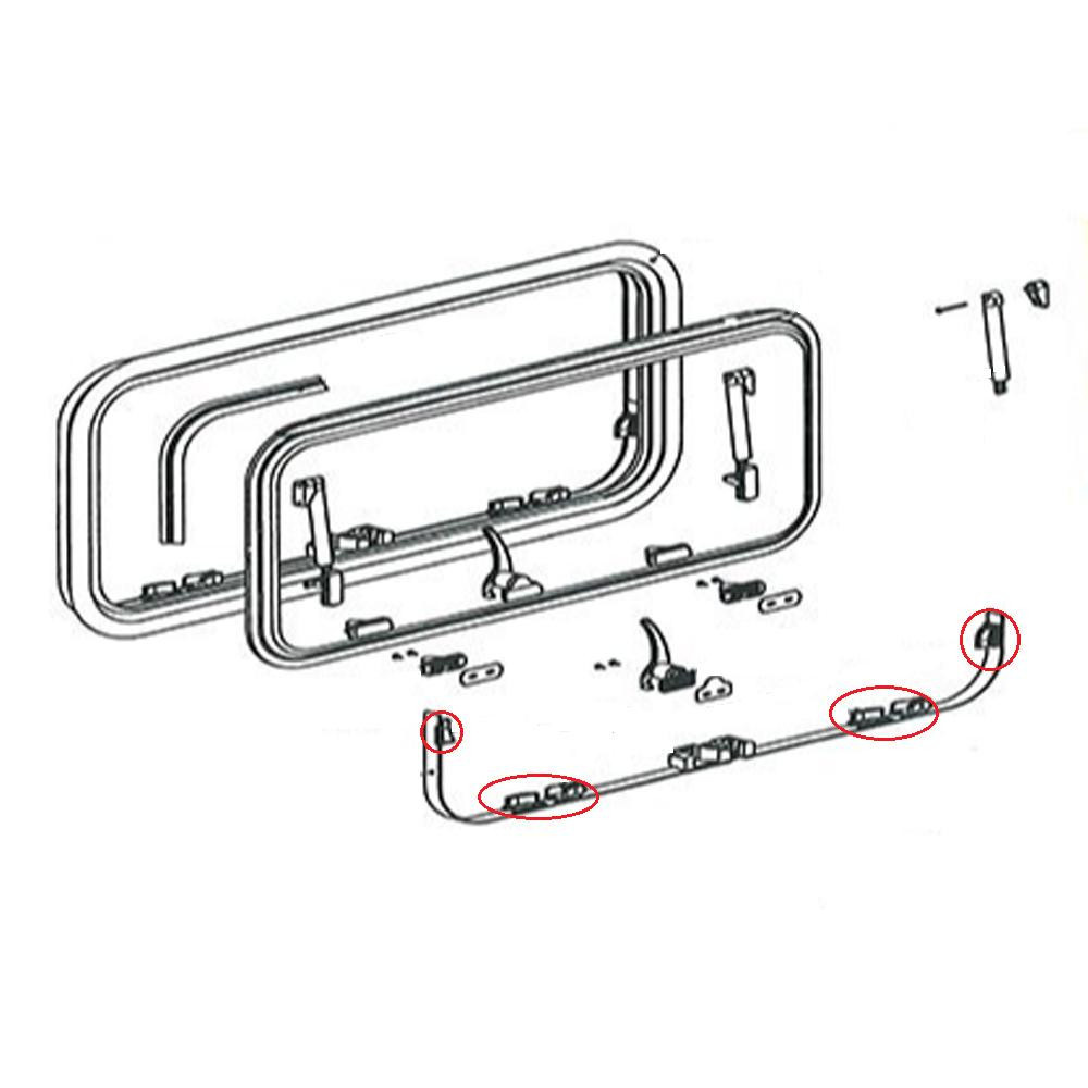 Dometic S7 Vergrendelingblok Raamuitzetter Dometic S7 Vergrendelingblok Raamuitzetter