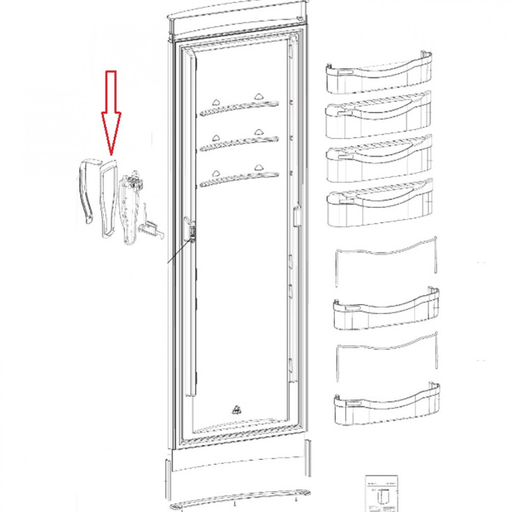 Dometic RML8330 Afdekking Handgreepinleg