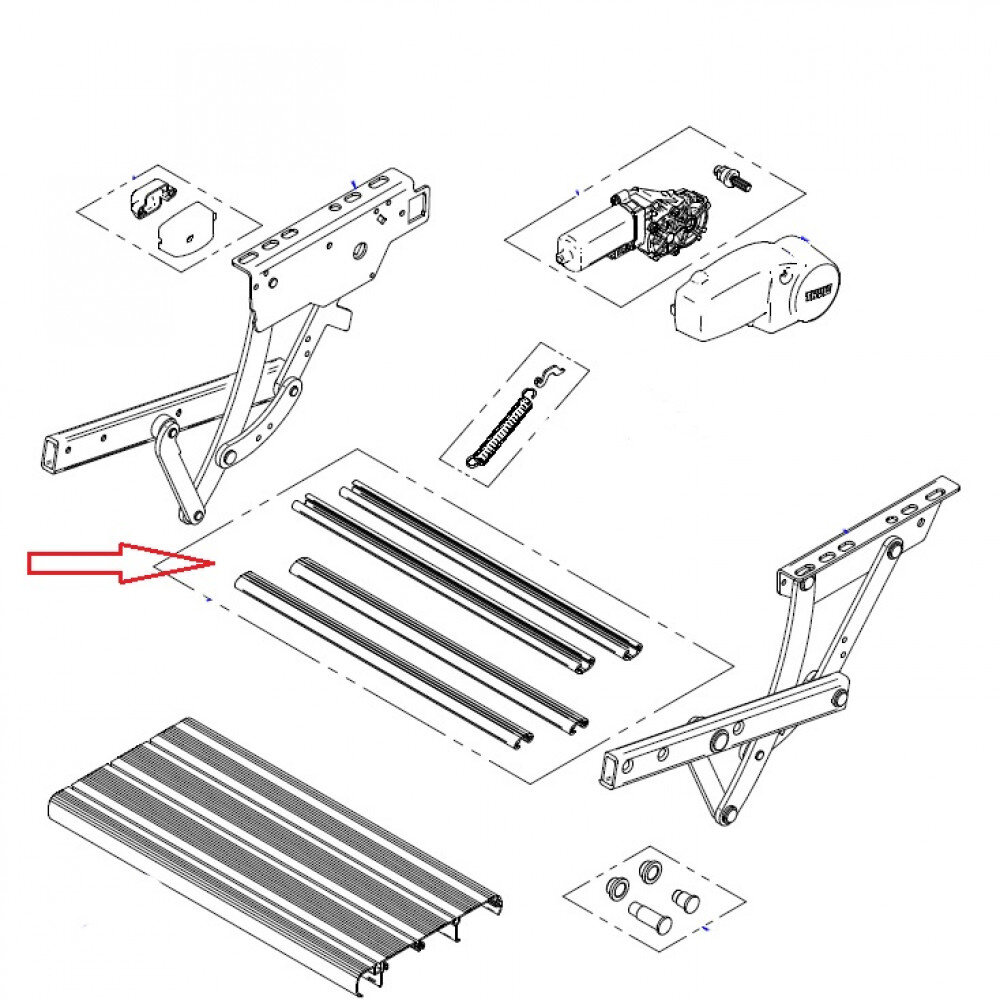 Thule Single Step 460 marche d'accès électrique 12 V