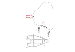Thetford SHB 330 Glasplaat Rechts