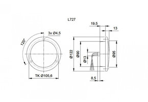Jokon Achteruitrijlicht LED 727 Rond Wit