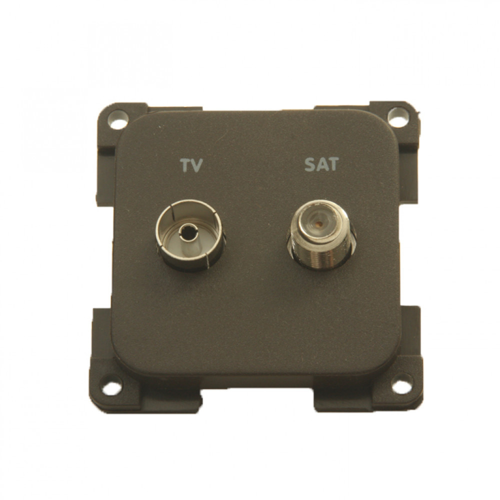 Presto Contactdoos TV + SAT Inbouw S-10.000 Bruin Presto Contactdoos TV + SAT Inbouw S-10.000 Bruin