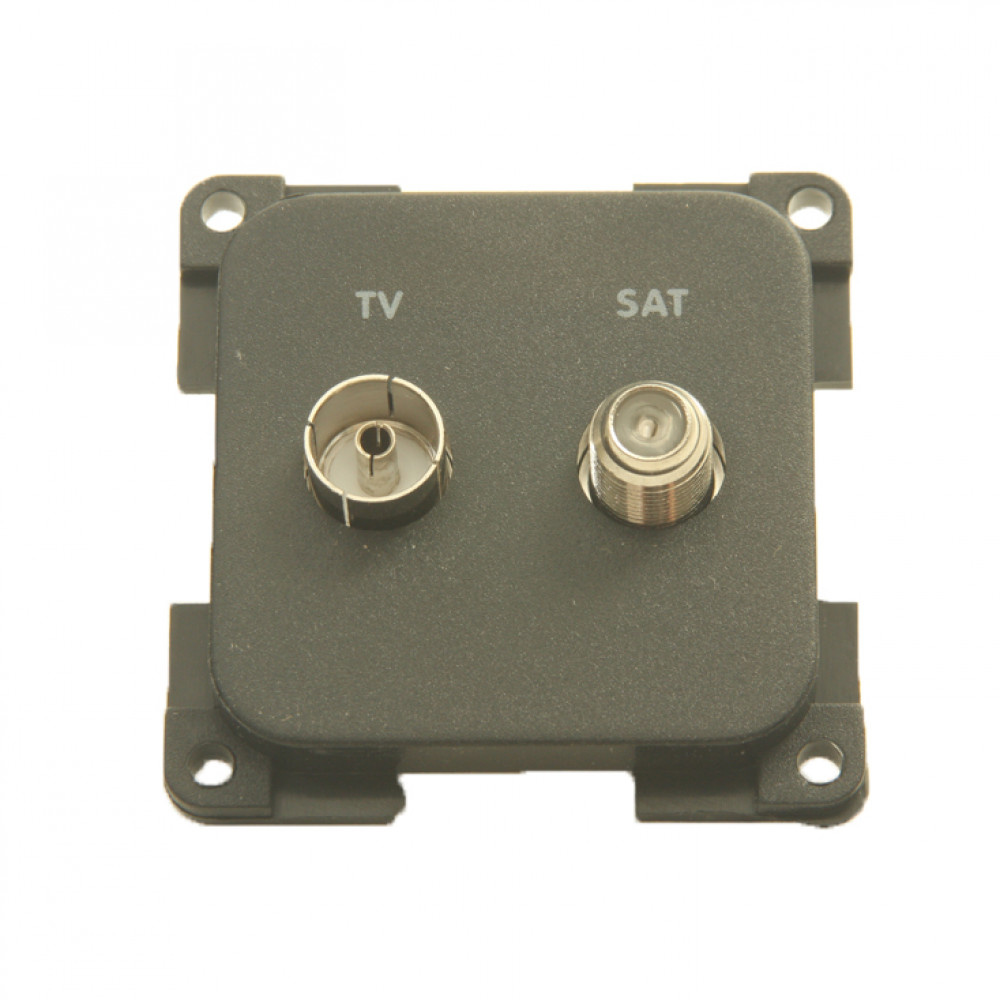 Presto Contactdoos TV + SAT Inbouw S-10.000 Zwart Presto Contactdoos TV + SAT Inbouw S-10.000 Zwart