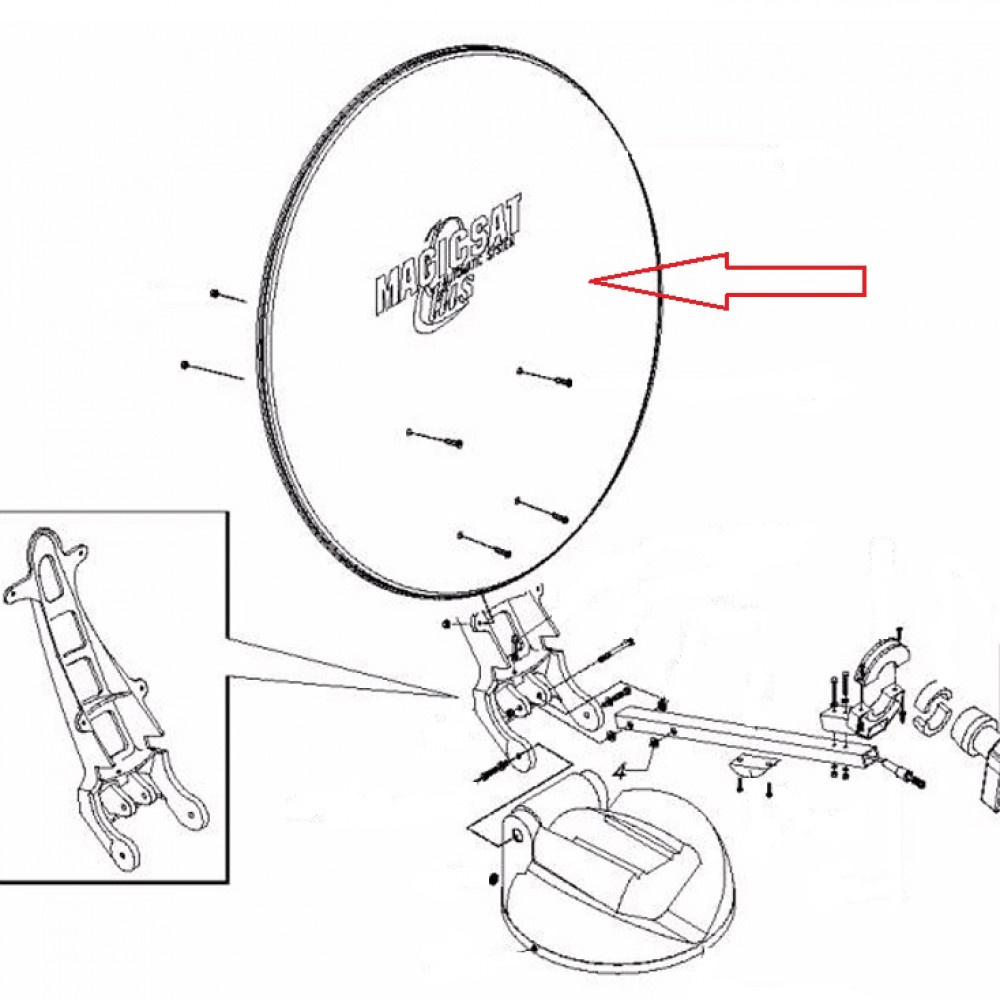 Teleco Schotel antenne D=650 mm nr. 3676 Teleco Schotel antenne D=650 mm nr. 3676