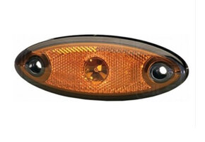 Hella Zijmarkering LED Ovaal Opbouw Oranje-Zwart Frame