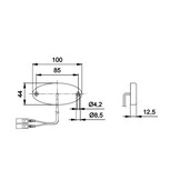 Jokon Breedtelicht LED PLR2012 met Reflector Ovaal Opbouw Wit Jokon Breedtelicht LED PLR2012 met Reflector Ovaal Opbouw Wit