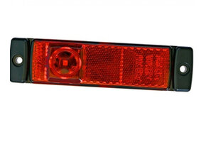 Hella Markering LED met Reflector Rechthoekig Opbouw Rood 50cm Kabel