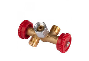 Verdeelkraan 2-weg 1/4 links aansluiting