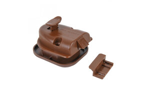 Toiletdeurslot Rond Inbouw Bruin