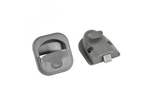 Toiletdeurslot Rond Inbouw Grijs