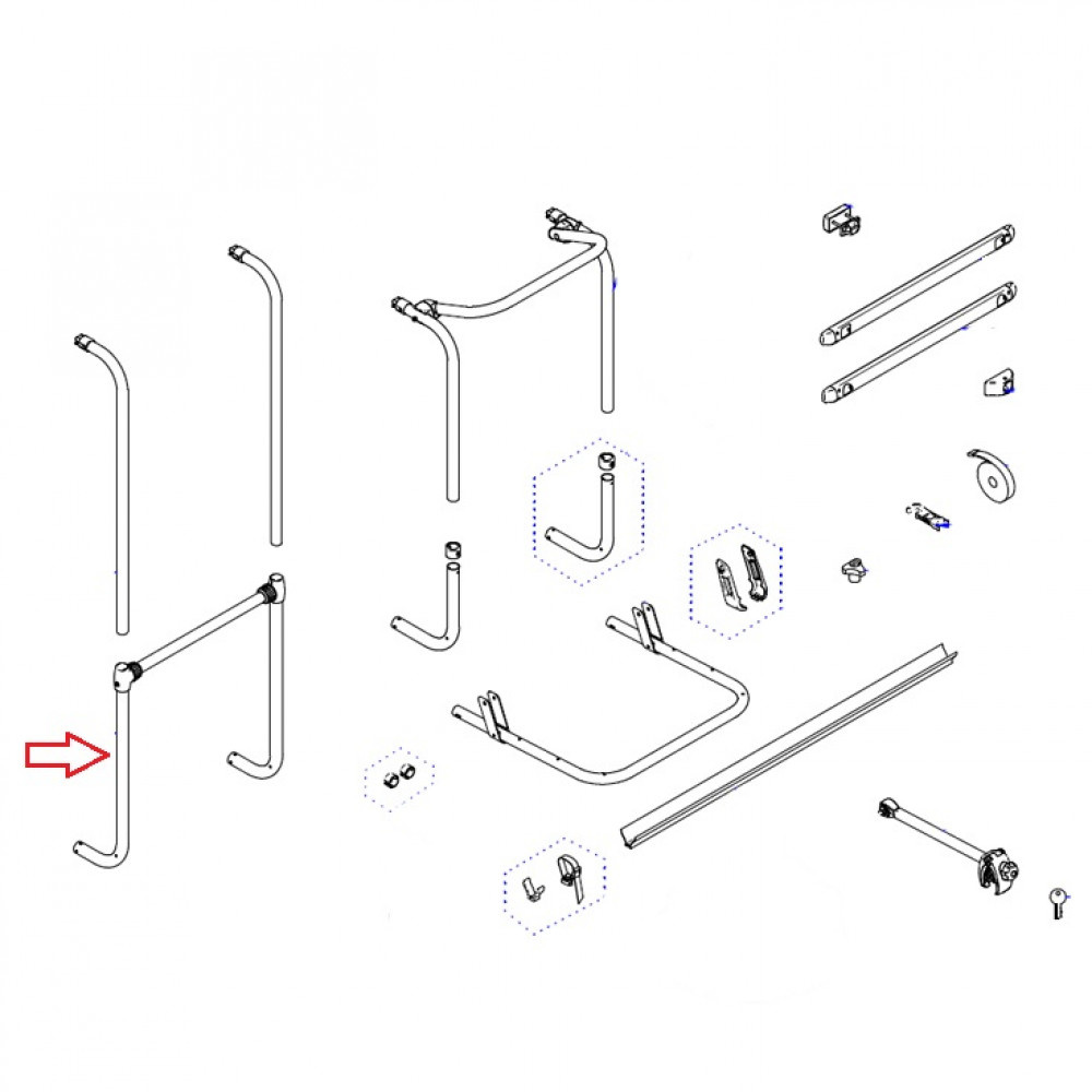 Thule Excellent crossbar + T-pieces + body Thule Excellent crossbar + T-pieces + body