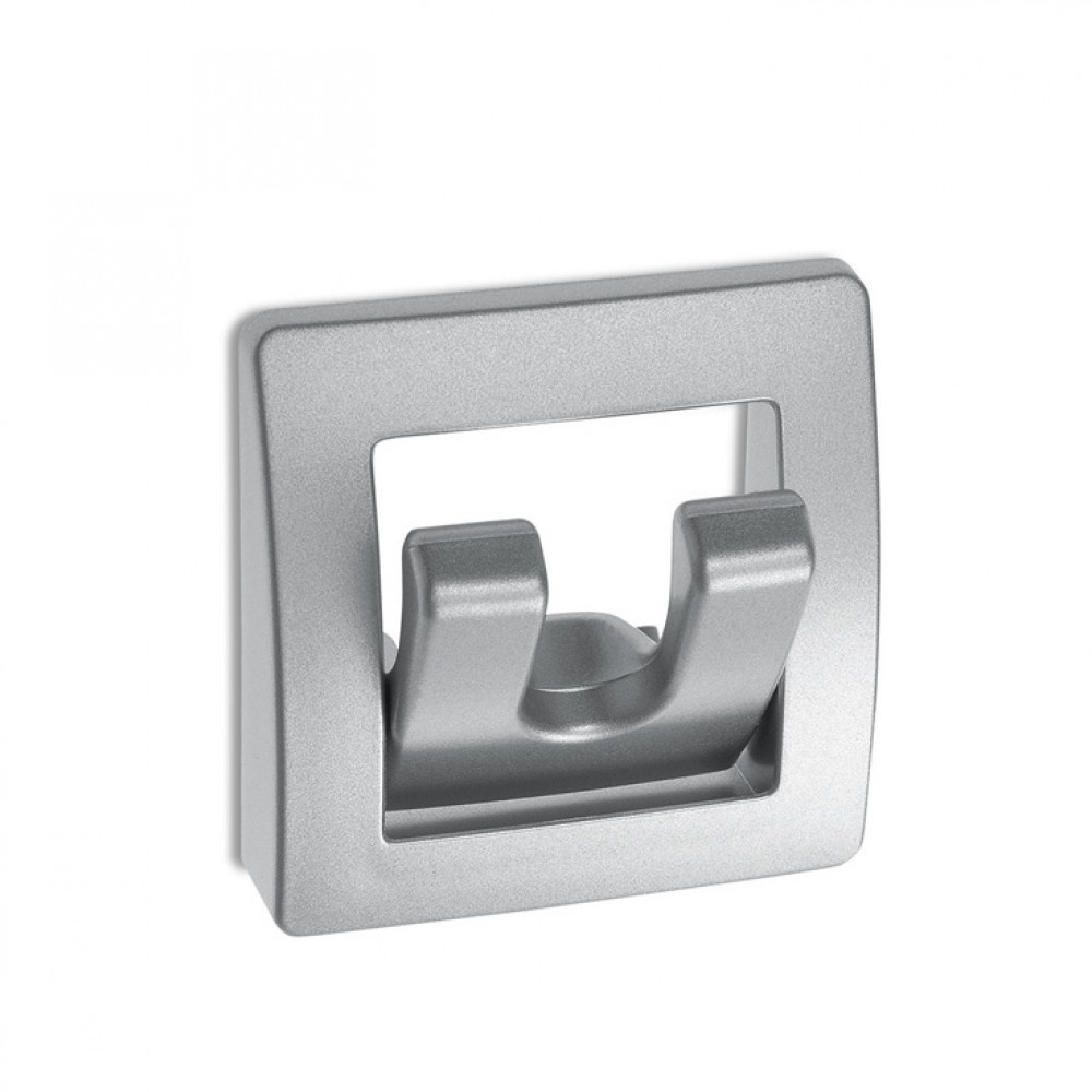 Kapstok 2-Haaks Inklapbaar Mat Chroom Kapstok 2-Haaks Inklapbaar Mat Chroom