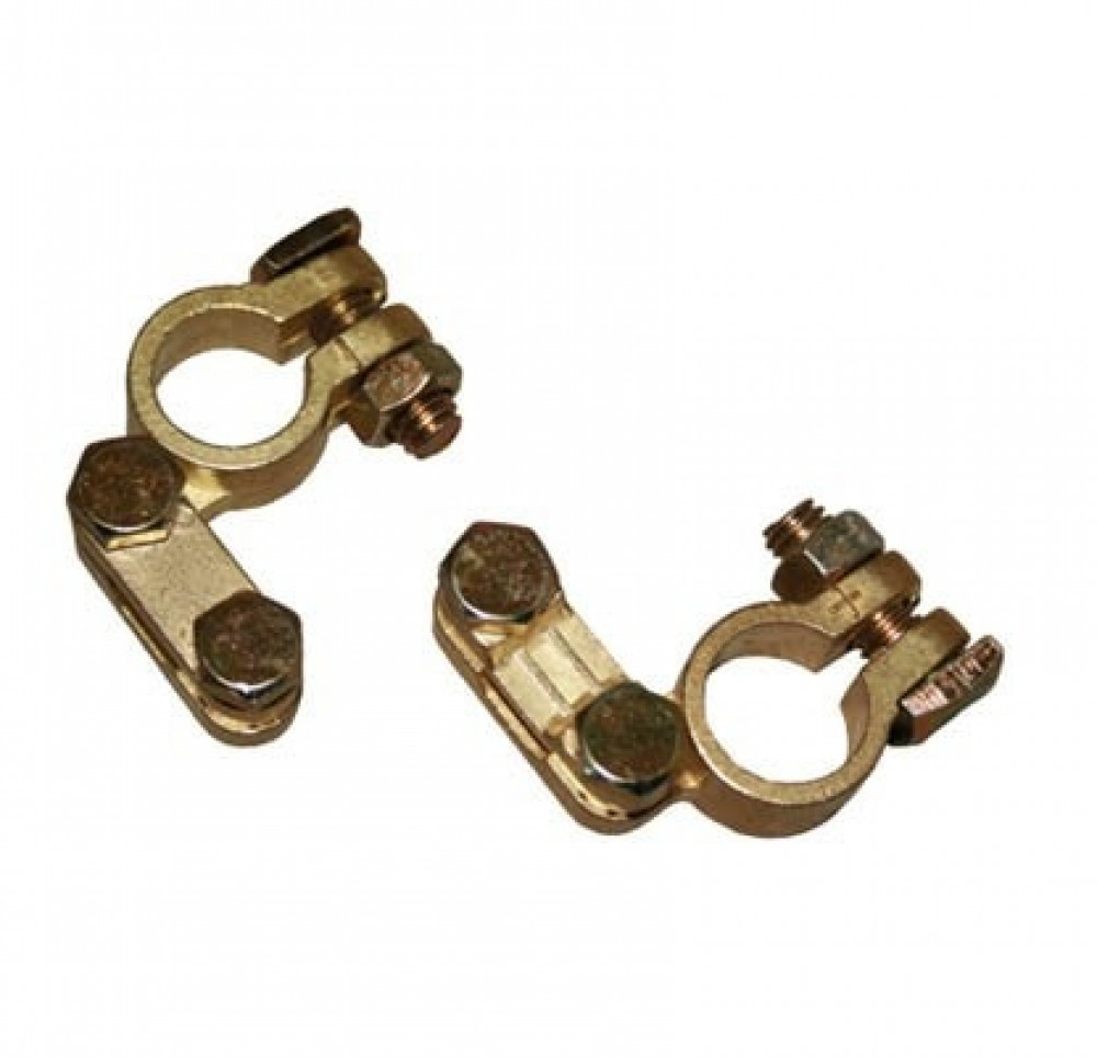 Accupoolklemset plus en min Accupoolklemset plus en min