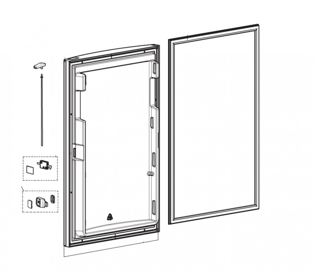 Dometic Door complete service 525x758 RMS8550 Dometic Door complete service 525x758 RMS8550