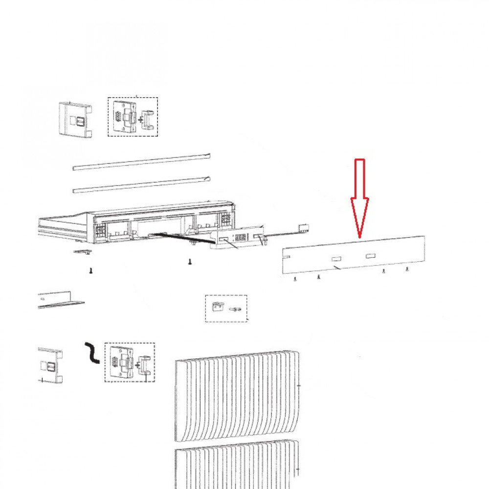 Dometic RMDT8505 Bedieningspaneel Linker Scharnier