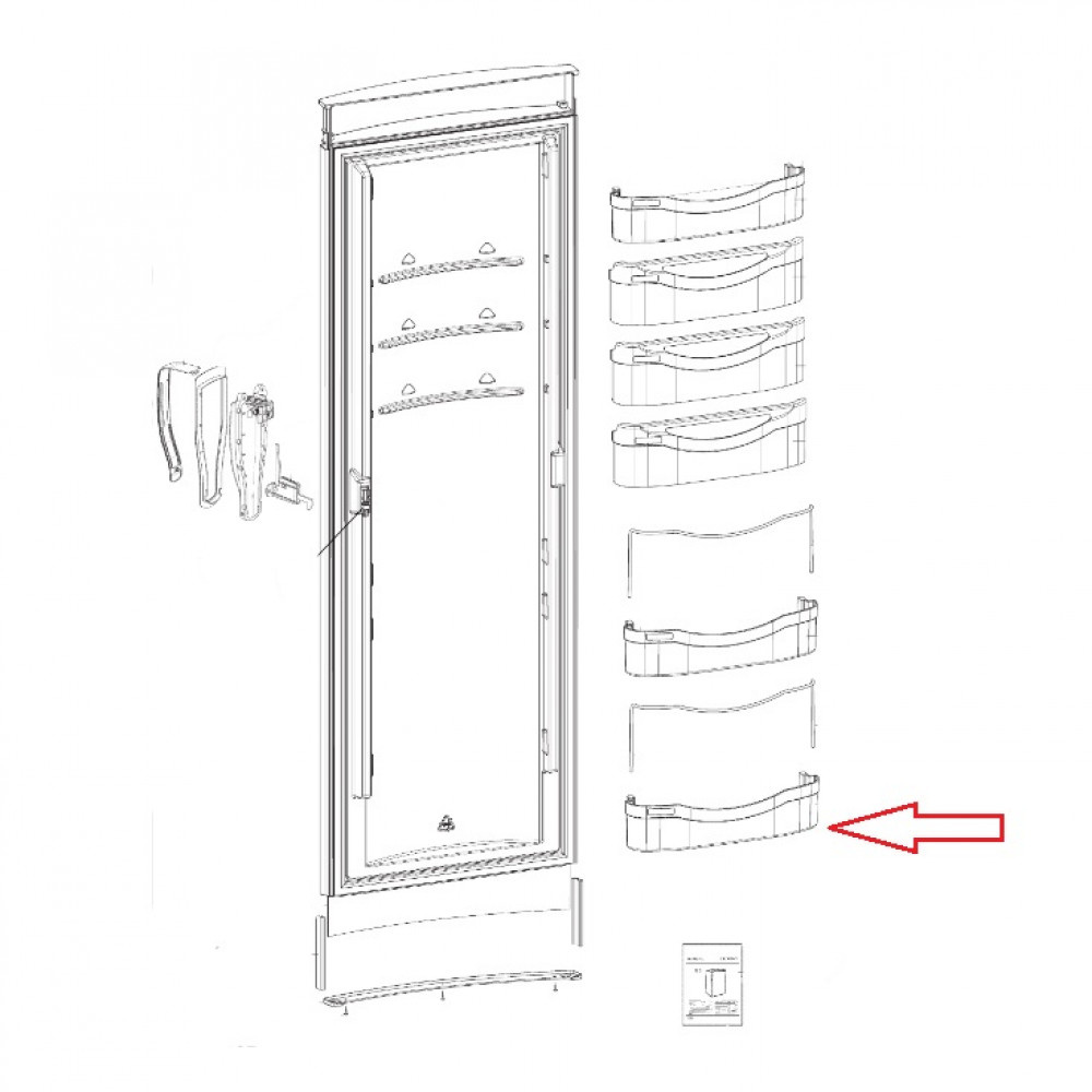 Dometic RML8330 Deurvak Blauw Fendt 341mm Dometic RML8330 Deurvak Blauw Fendt 341mm