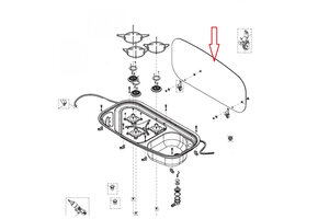 Dometic Glasdeksel, RAL9005  HSG 3436