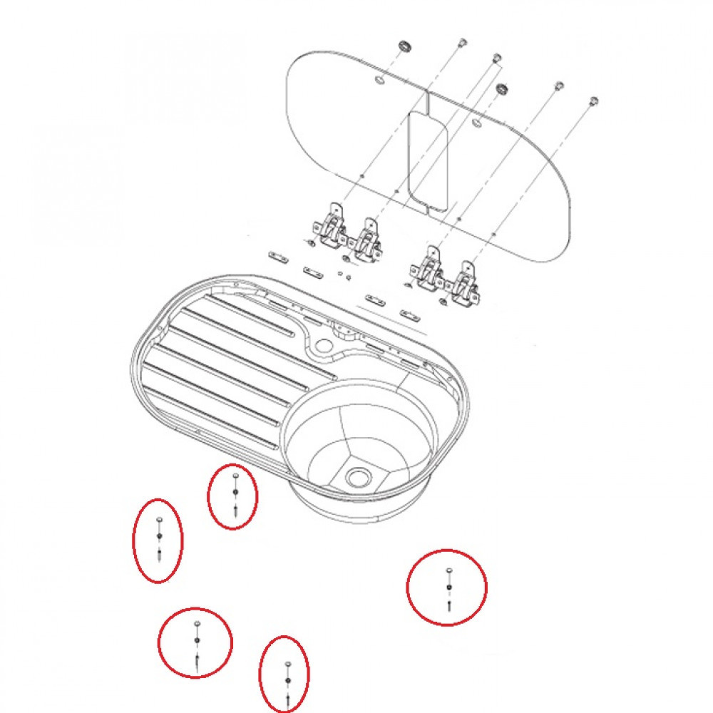 Dometic MO8821 Montageset (5st)