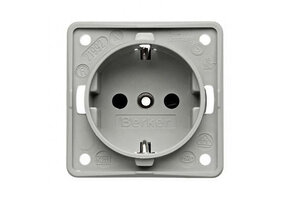 Berker Contactdoos 230V Inbouw Grijs Mat
