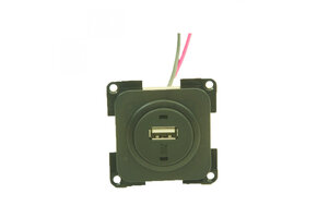 Presto Contactdoos 1x USB Lader 12V Inbouw S-10.000 Zwart