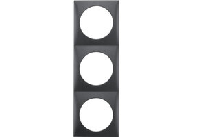 Berker Afdekraam Flow 3-Vaks Antraciet Mat