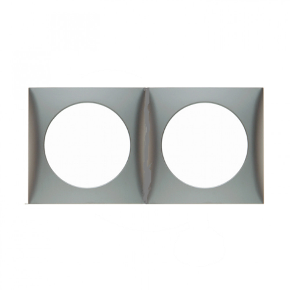 Berker Afdekraam Flow 2-Vaks RVS Mat Gelakt Berker Afdekraam Flow 2-Vaks RVS Mat Gelakt