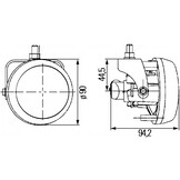 Hella Bochtlicht met Mistlicht Rechts DynaView Evo2 H7 Hella Bochtlicht met Mistlicht Rechts DynaView Evo2 H7
