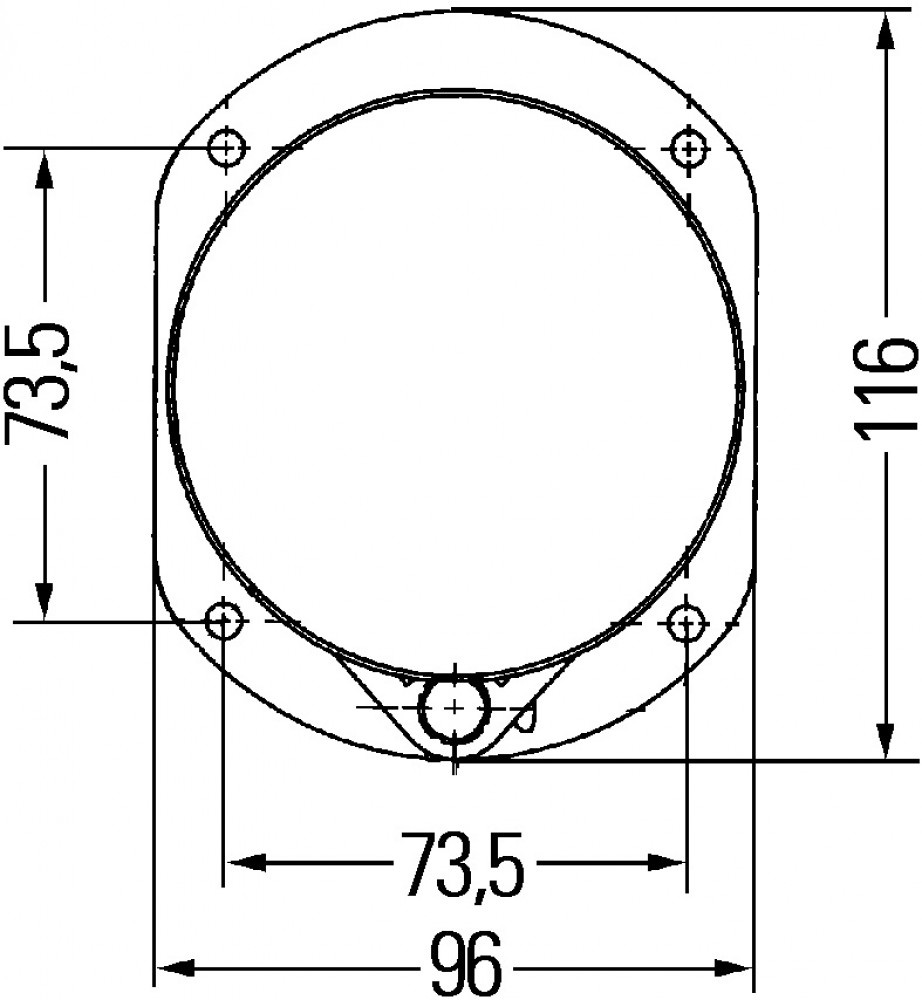 Hella Frame Universeel voor 1172016 Hella Frame Universeel voor 1172016