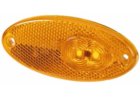 Hella Zijmarkering LED met Reflector Ovaal Opbouw Oranje