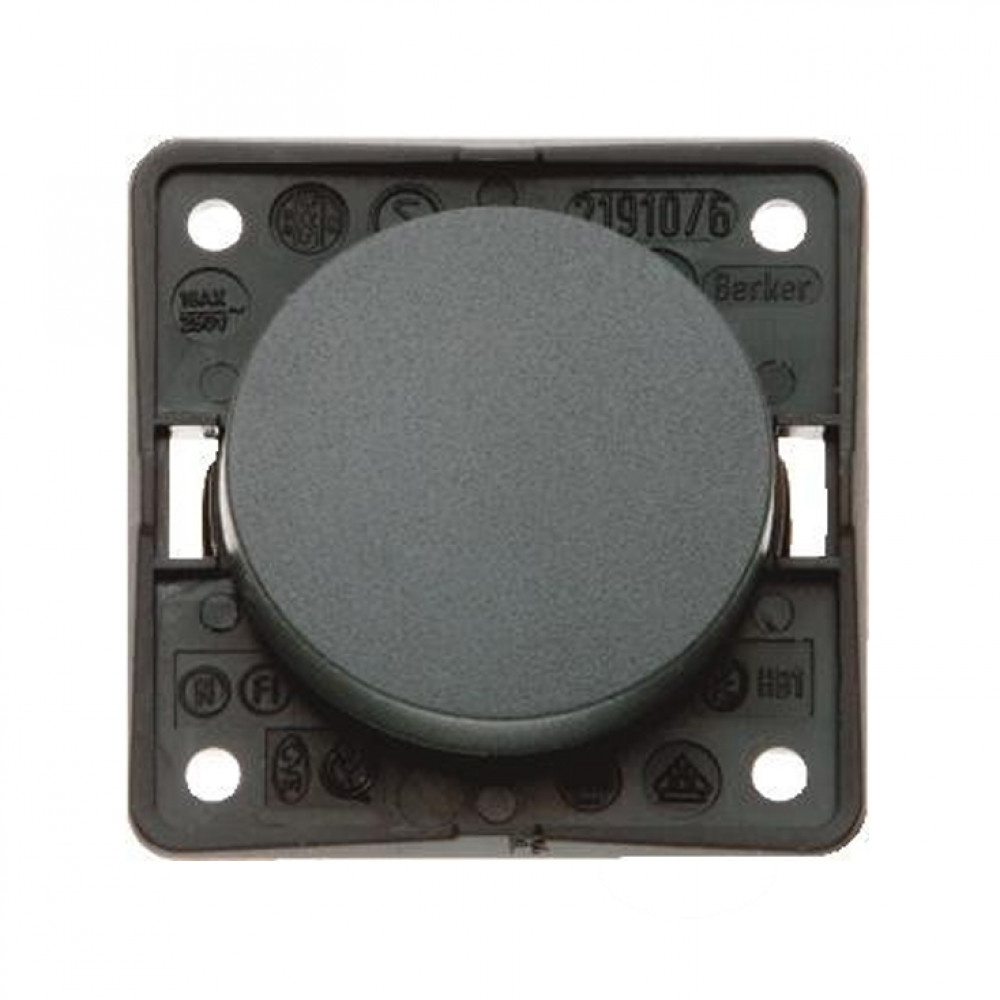 Berker Aan/Uitschakelaar Flow/Pure Inbouw Antraciet Mat 230V