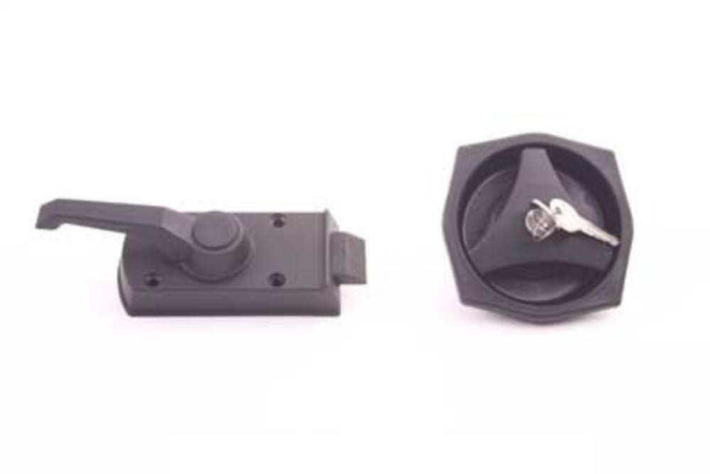 Deurslot Zeshoekig met Hendel Rechts Zwart Deurslot Zeshoekig met Hendel Rechts Zwart