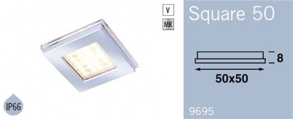 Frilight Opbouwspot Square 50 Wit 4SMD Frilight Opbouwspot Square 50 Wit 4SMD