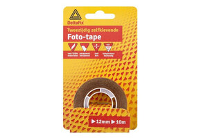 Deltafix 2-Zijdig plakband 10mx12mm transparant