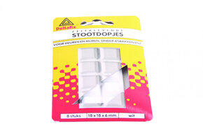 Deltafix Stootdopjes 18x18mm Transparant set 8st