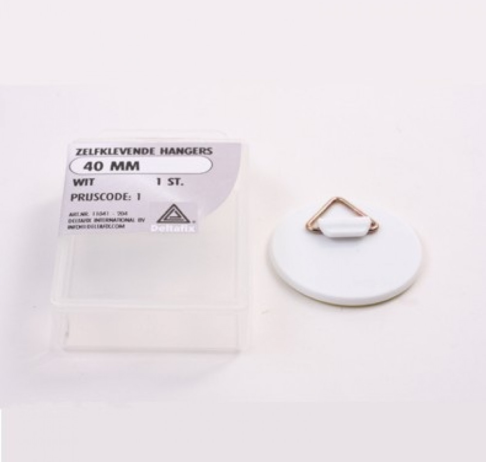 Deltafix Hangers Zelfklevend 40mm Wit 1st. Deltafix Hangers Zelfklevend 40mm Wit 1st.