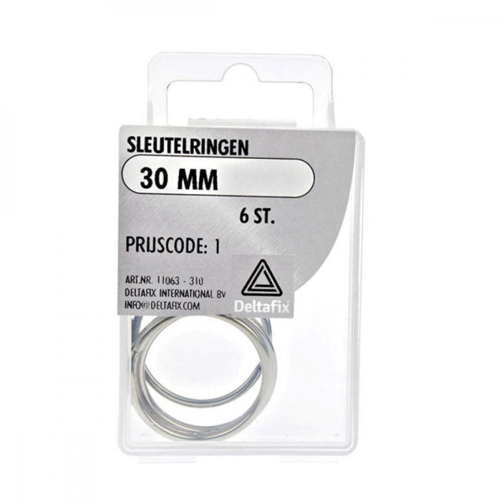 Deltafix Sleutelring 30mm Set 6st Deltafix Sleutelring 30mm Set 6st