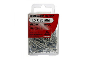 Deltafix Draadnagels Platkop 1.5x20mm Verzinkt