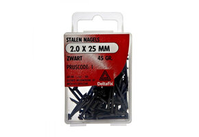 Deltafix Stalen nagel 2.0x25mm Zwart 45gr.