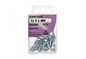 Deltafix Schroefoog Verzinkt 16x6mm Set 14st