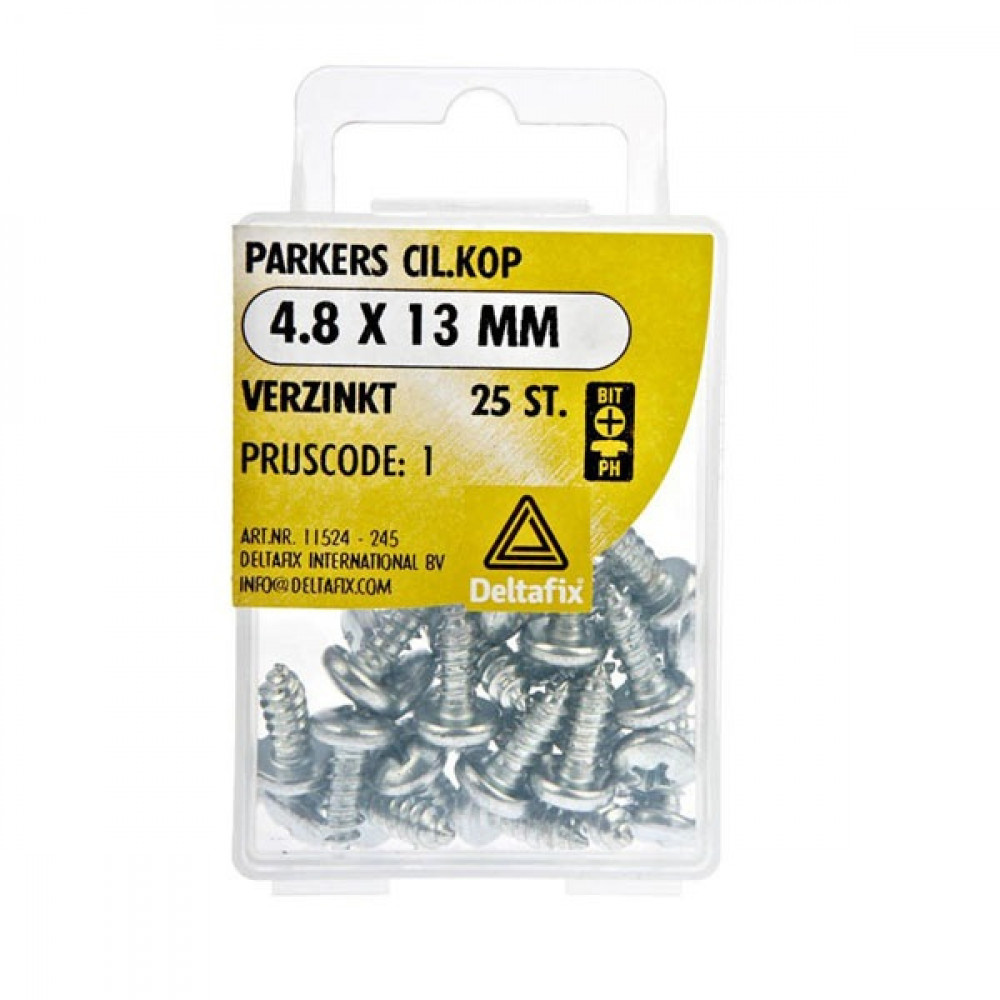 Deltafix Parker CK Verzinkt 4.8x13mm Set 25st Deltafix Parker CK Verzinkt 4.8x13mm Set 25st