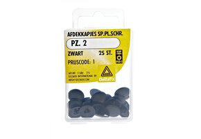 Deltafix Spaanplaatschroef Afdekkapje PZ.2 zwart Set 25st